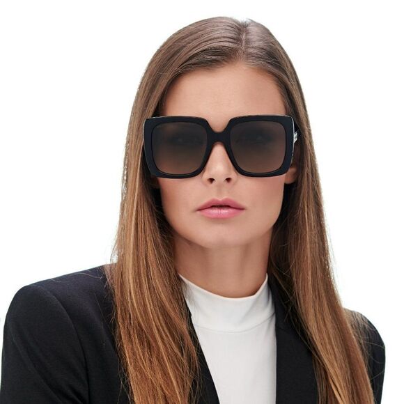 NEW Gucci GG0418S 001 Black Grey Square Women Sunglasses main image 11